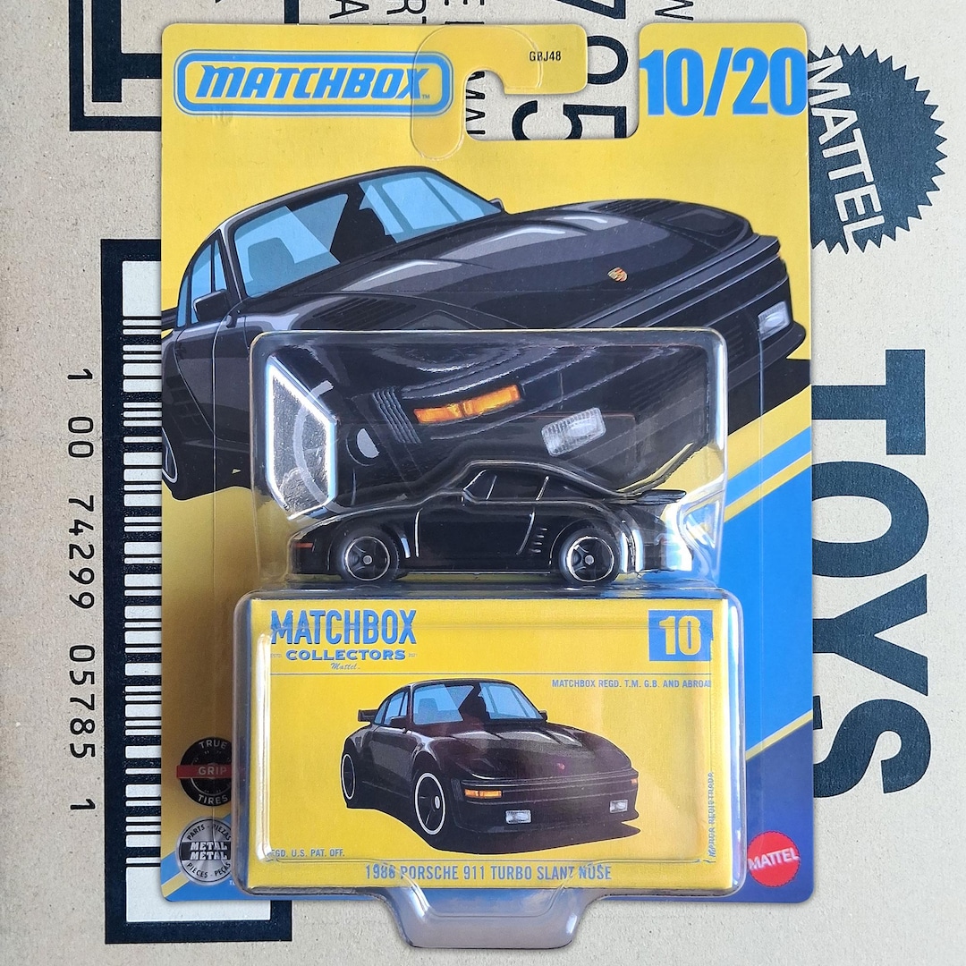 Rare Matchbox Car - Black 1988 Porsche 911 Turbo Slant Nose