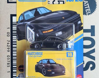 Rare Matchbox Car - Black 1988 Porsche 911 Turbo Slant Nose