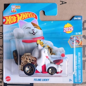 Rare Hot Wheels Feline Lucky Cat - Maneki-neko With Koban Coin