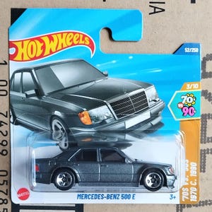 Rare Hot Wheels Mercedes-Benz 500-E Collectible Diecast Scale Model | Luxury German Car Collector Gift | Gift for Boyfriend | Coworker Gift