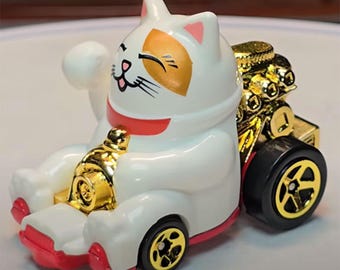 Rare Hot Wheels Feline Lucky Cat - Maneki-neko With Koban Coin