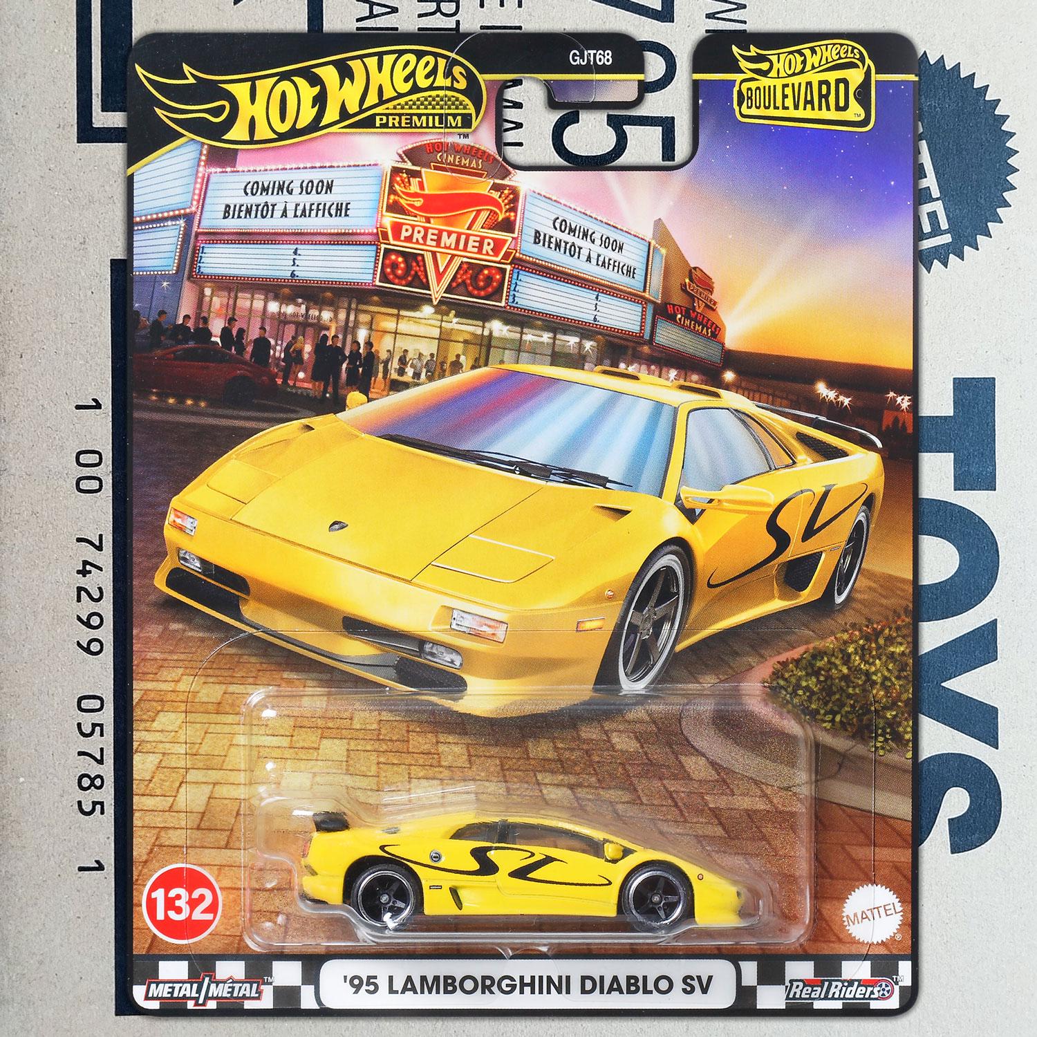 ホットウィール　1995 ランボルギーニ・ディアブロ SV -　チケットカー Premium Hot Wheels - 1995 Lamborghini Diablo SV Diecast 1/64 Scale