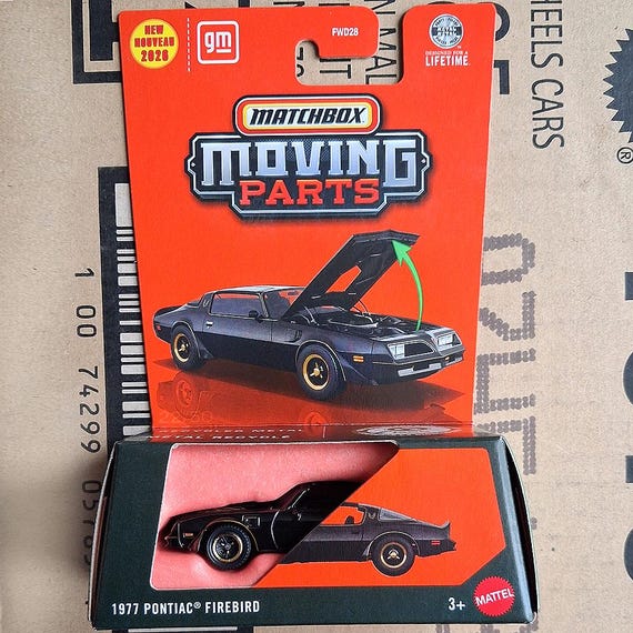 Matchbox Car 1977 Pontiac Firebird Black Diecast 1/64 Scale Model
