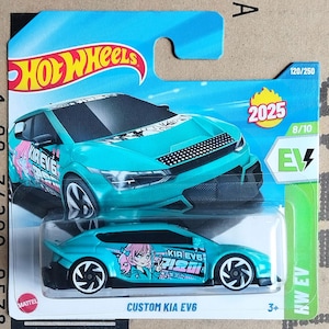 Seltene Hot Wheels Kia EV6 Anime Design koreanisches Elektroauto Diecast Maßstab 1/64 Modell | Mitarbeiter Geschenk | Geschenk für Freundin | Geschenk für Sie