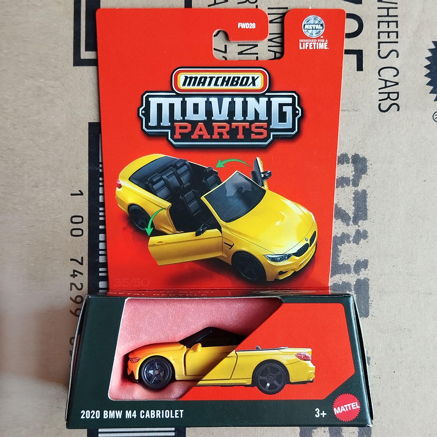Matchbox Car 2020 BMW M4 Cabriolet Moving Parts 1/64 Diecast Model