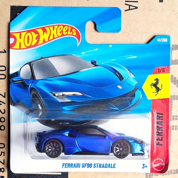 Hot Wheels Ferrari SF90 Stradale Blue Diecast 1/64 Scale Model