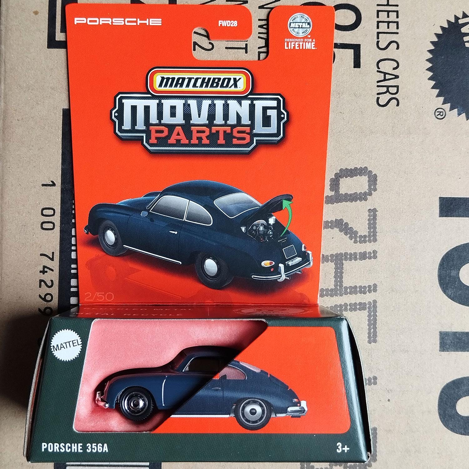 Matchbox Porsche 356A Moving Parts 1/64 Diecast Scale Model - Rare