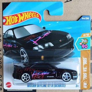 Modèle réduit Nissan Skyline GT-R HKS 2025 Hot Wheels | Petite voiture de sport japonaise à collectionner | Cadeau de collectionneur de voitures JDM | Cadeau pour les fans de Skyline