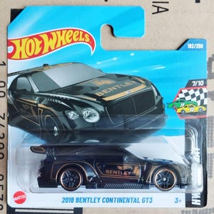 Rare Hot Wheels 2018 Bentley Continental GT3 Diecast 1/64 Scale Model | Racing Car Collector Gift | Gift for Boyfriend | Coworker Gift