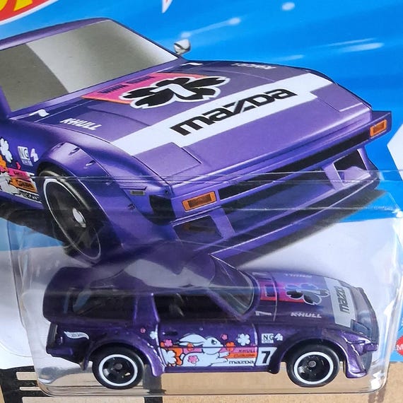 Hot Wheels MAZDA RX-7 Diecast 1/64 Scale Model | Racing JDM Car