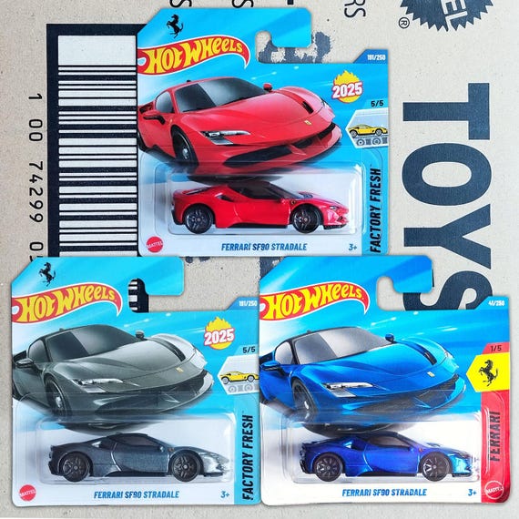 Buy Set of 3 Ferrari SF90 Stradale Hot Wheels Diecast 1/64 Scale