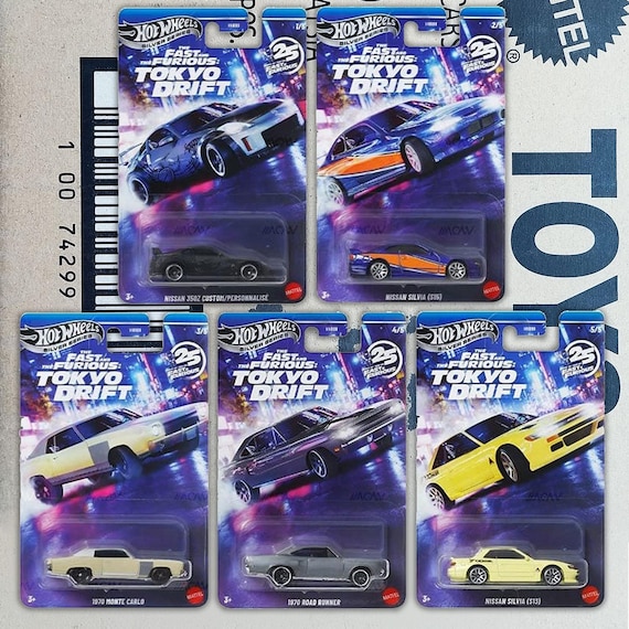 5 Hot Wheels Fast & Furious Tokyo Drift Diecast 1/64 Scale Models