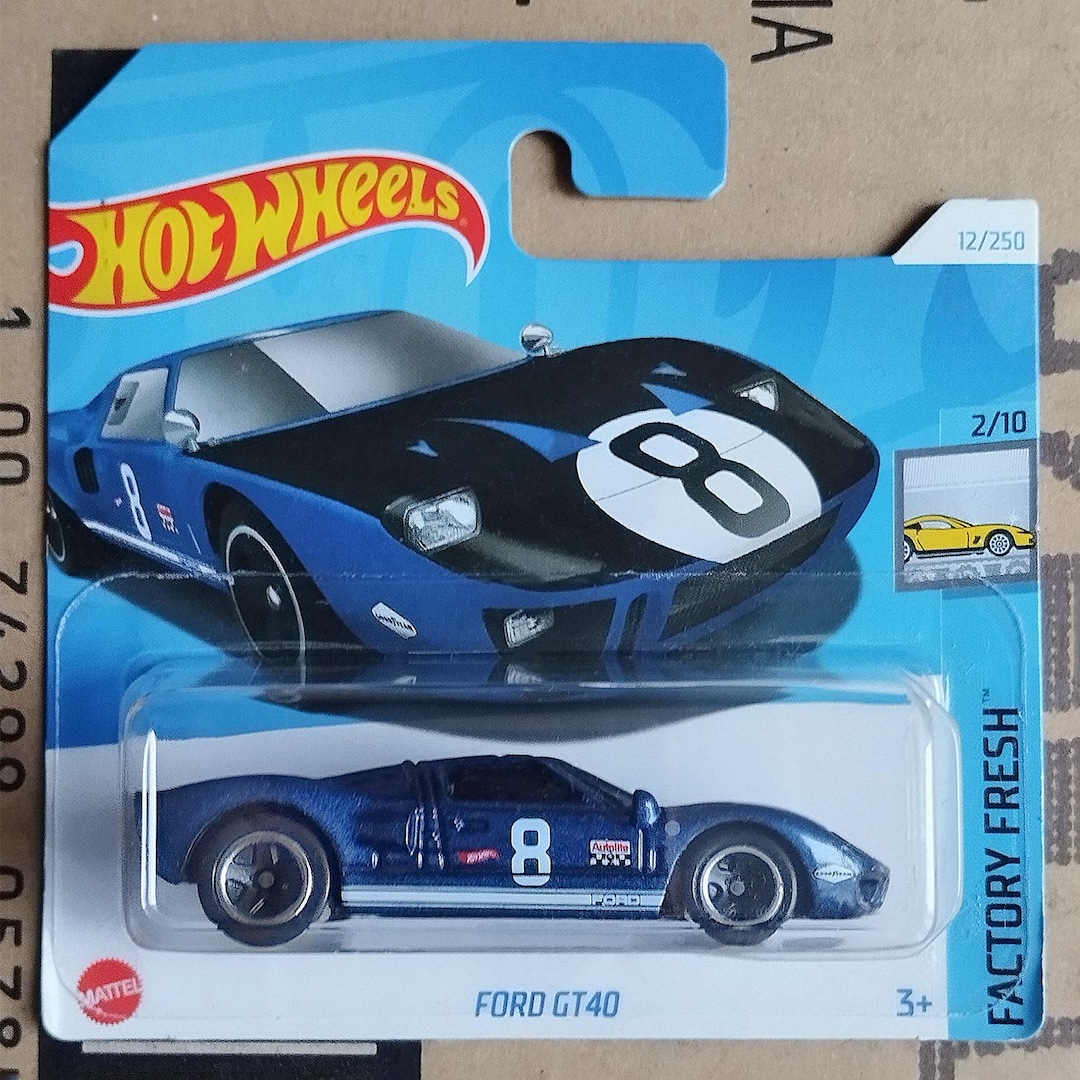 Hot Wheels Ford GT40 Blue Diecast 1/64 Scale Model | Collectible