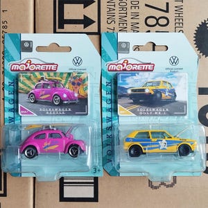 Volkswagen Beetle and Golf Majorette Original 1/64 Diecast Scale Models, Rare Find Vintage Collectible Toy, German Car Collector Gift Idea