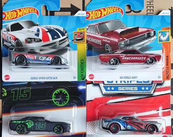 ホット ウィール 1968 ダッジ ダート - ブルーとオレンジの炎 - 2015