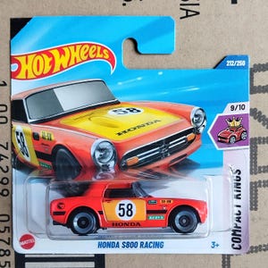 Hot Wheels Treasure Hunt Honda S800 Racing Car Diecast 1/64 Scale Model | Rare JDM Car Collector Gift | Coworker Gift | Gift for Boyfriend
