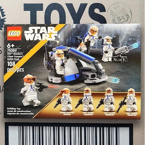 Rare Lego Star Wars 75359 Ahsoka&#39;s Clone Trooper Battle Pack, 4 Lego Minifigures, Speeder Bike & Weapons, The Clone Wars Star Wars Fans Gift