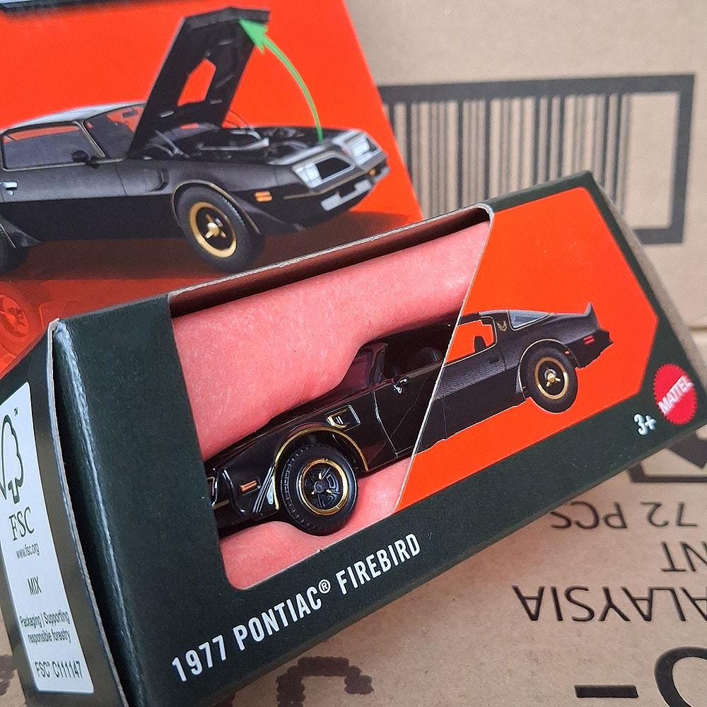 Matchbox Car 1977 Pontiac Firebird Black Diecast 1/64 Scale Model