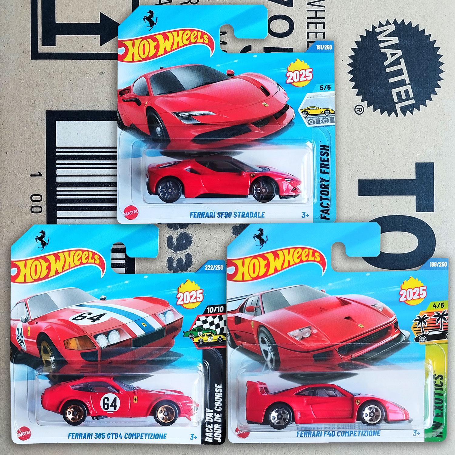 Hot Wheels Ferrari Racer 3台セット Hot Wheels Red Ferrari Gift Set - 3 Collectible Diecast 1/64 Scale