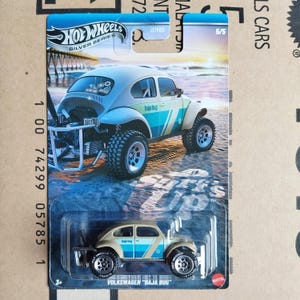 Hot Wheels Volkswagen Beetle Baja Bug Diecast 1/64 Scale Model, VW Collectible Toy Offroad Race Car, Gift for Friend, German Car Lover Gift