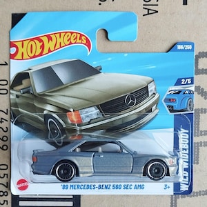 Rare Hot Wheels 1989 Mercedes-Benz 560 SEC AMG Collectible Diecast 1/64 Scale Model | Luxury German Car Collector Gift | Gift for Boyfriend