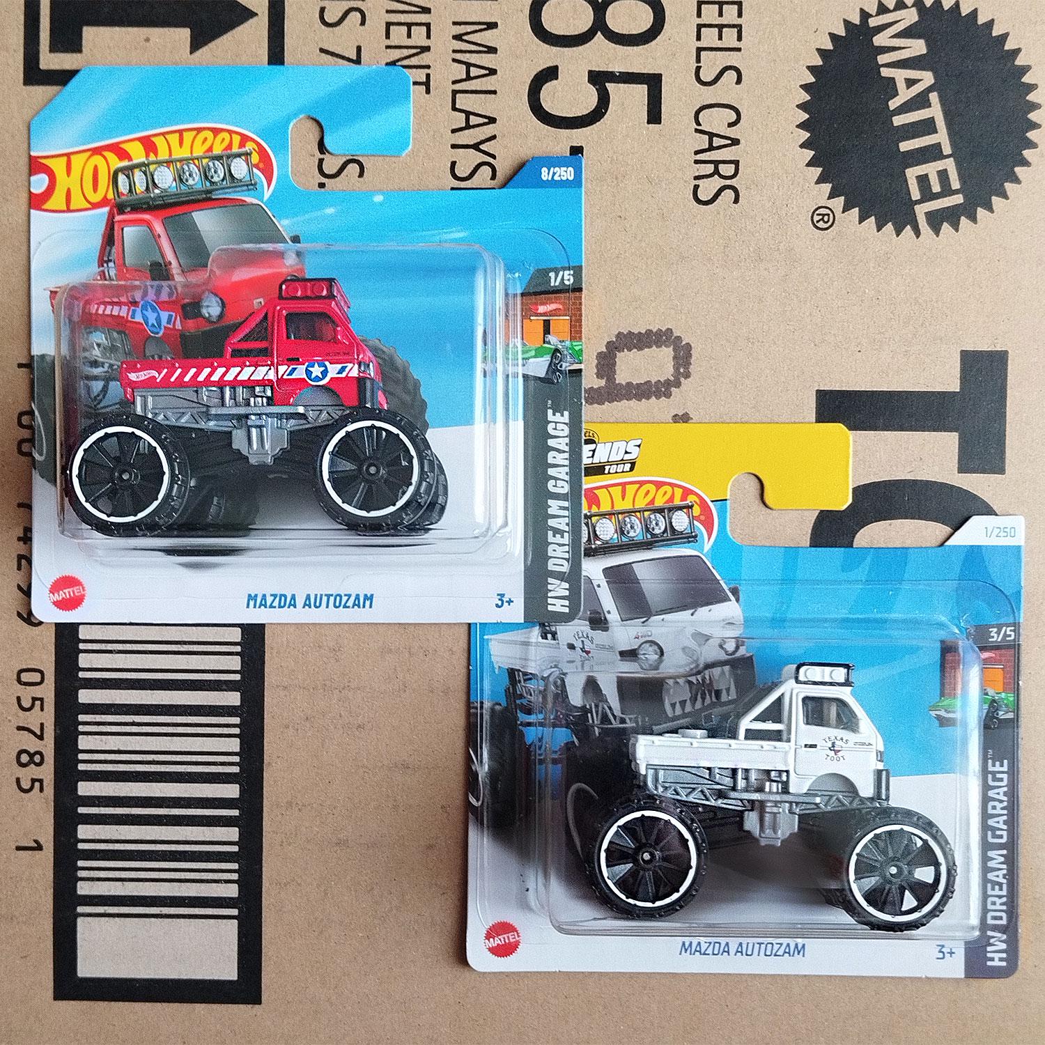 F*M様 Hot Wheels マッドマウス 2台セット 2019年 Set of 2 Hot Wheels Mazda Autozam Monster Truck Diecast Scale