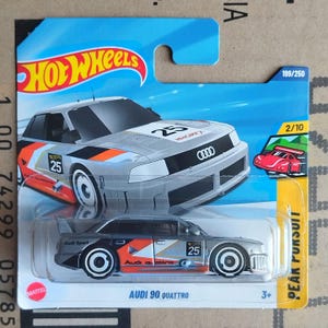 Audi Quattro Hot Wheels 1990, modelo a escala 1/64, coche de carreras alemán, regalo para coleccionistas, compañero de trabajo o jefe, regalo para novio.