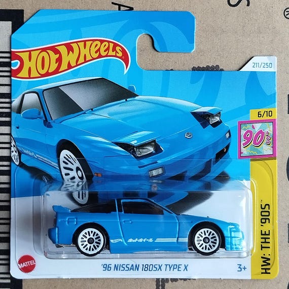 @car.110 限定コレクション9 NISSAN 180SX Rare Hot Wheels 1996 NISSAN 180SX TYPE X Diecast Metal 1/64 Scale