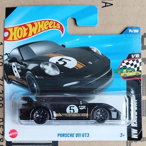 Rare Hot Wheels Porsche 911 GT3 Black Diecast Scale Model | Rare Find Collectible Toy Race Car |  Car Collector Gift | Gift for Boyfriend