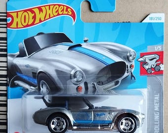 Hot Wheels Shelby Cobra 427 S/C | Klassischer Muskel-Roadster Diecast 1:64 Maßstab Modell | Amerikanischer Sportwagen | Geschenk für Auto Sammler, Ehemann