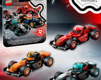 LEGO Formula 1 Race Car Series 71049 Collectible Minifigures - Formula One Ferrari, McLaren, Mercedes-AMG | F1 Lego Fan Gift for Boyfriend