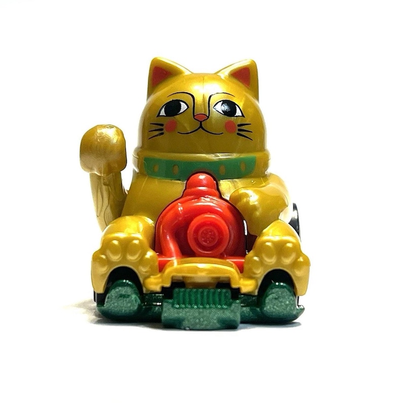 Rare Hot Wheels Feline Lucky Cat - Maneki-Neko with Koban Coin Diecast Scale Model | Japanese Beckoning Cat Good Luck Charm | Cat Lover Gift image 4