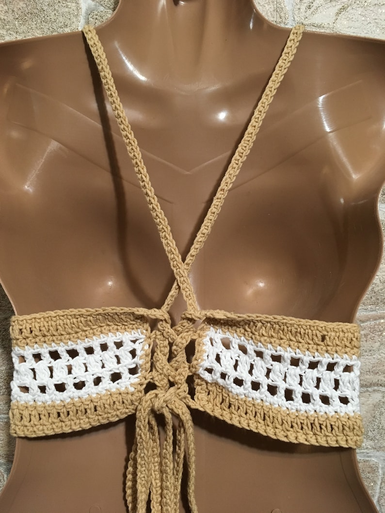 Aqua Crochet Bra Crochet Bikini Top Boho Tank Top for Women Festival Clothing