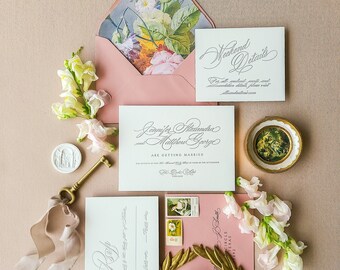Classic Script Wedding Invitation