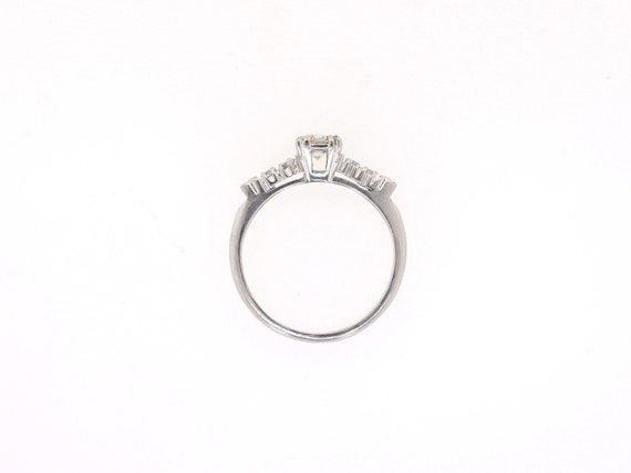 Diamond Vintage Engagement Platinum Ring - image 4