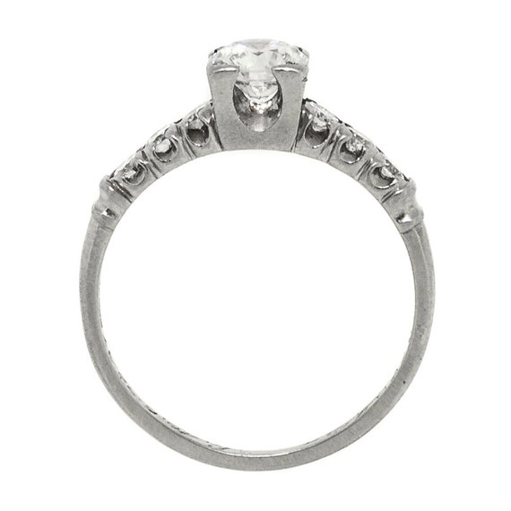 1940 Diamond Platinum Engagement Ring - image 2