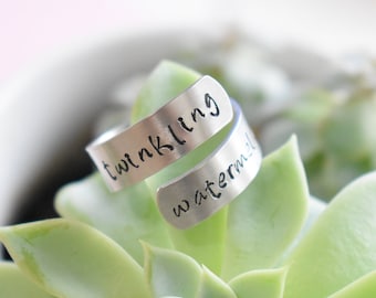 Twinkling Watermelon -  Kdrama Inspired - Aluminum Wrap Ring