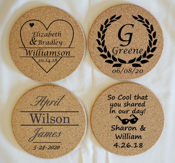 Custom coasters wedding discount