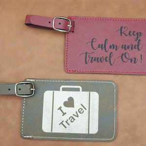 Personalized Luggage Tag - Custom Luggage Tag, Personalized Luggage Tags, Vegan Friendly Custom Luggage Tags, Monogram Luggage Tag