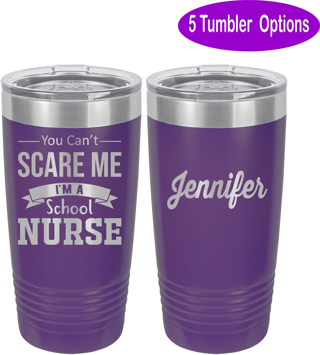 You Can't Scare Me I'm A Nurse Personalized Tumbler - Teezalo