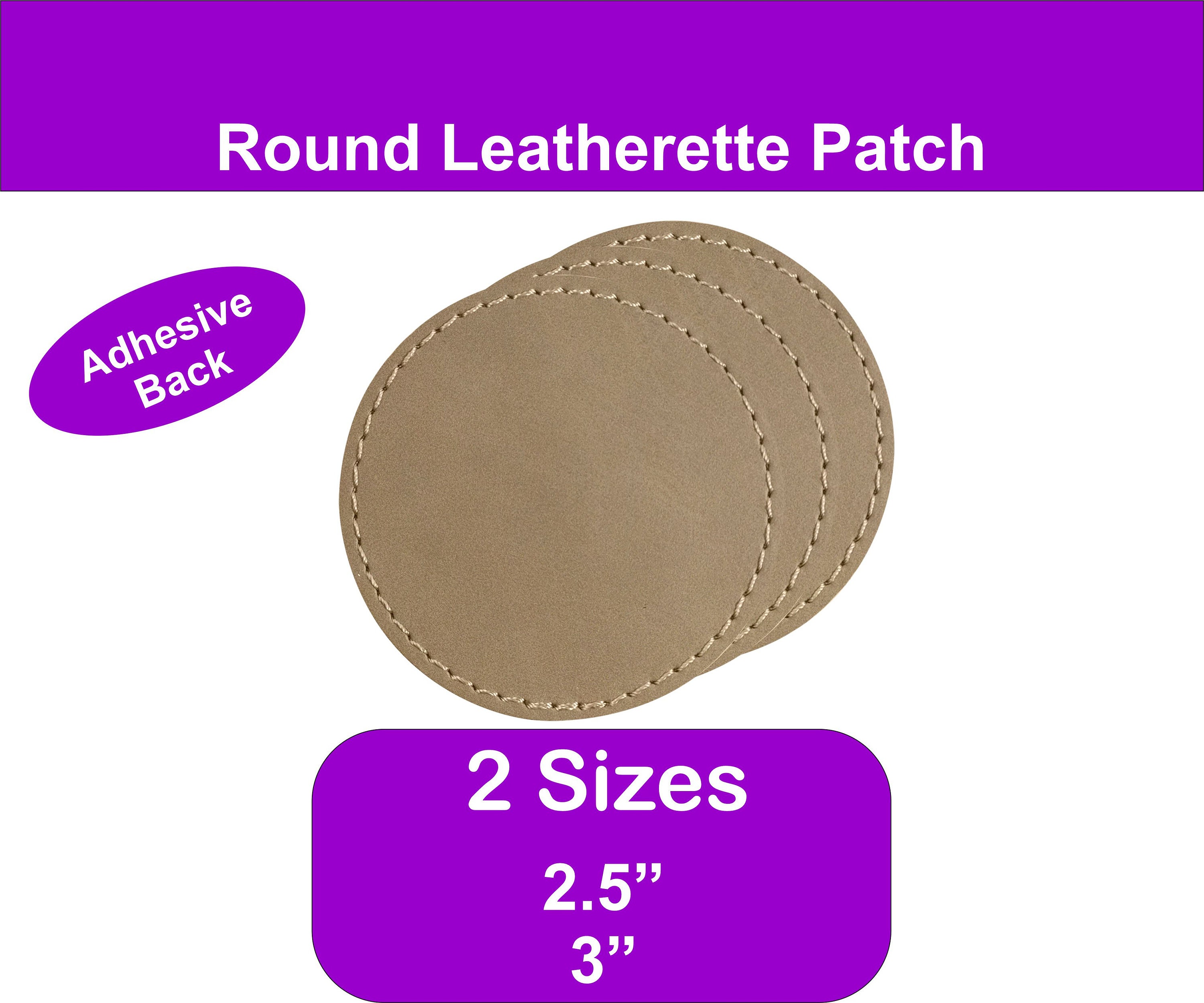 Leatherette Patch With Hook and Loop