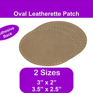 Round Laserable Leatherette Patch with Adhesive, Blank Hat Patches,  Glowforge Laser Supplies, Faux Leather, 10 Pack, Rawhide