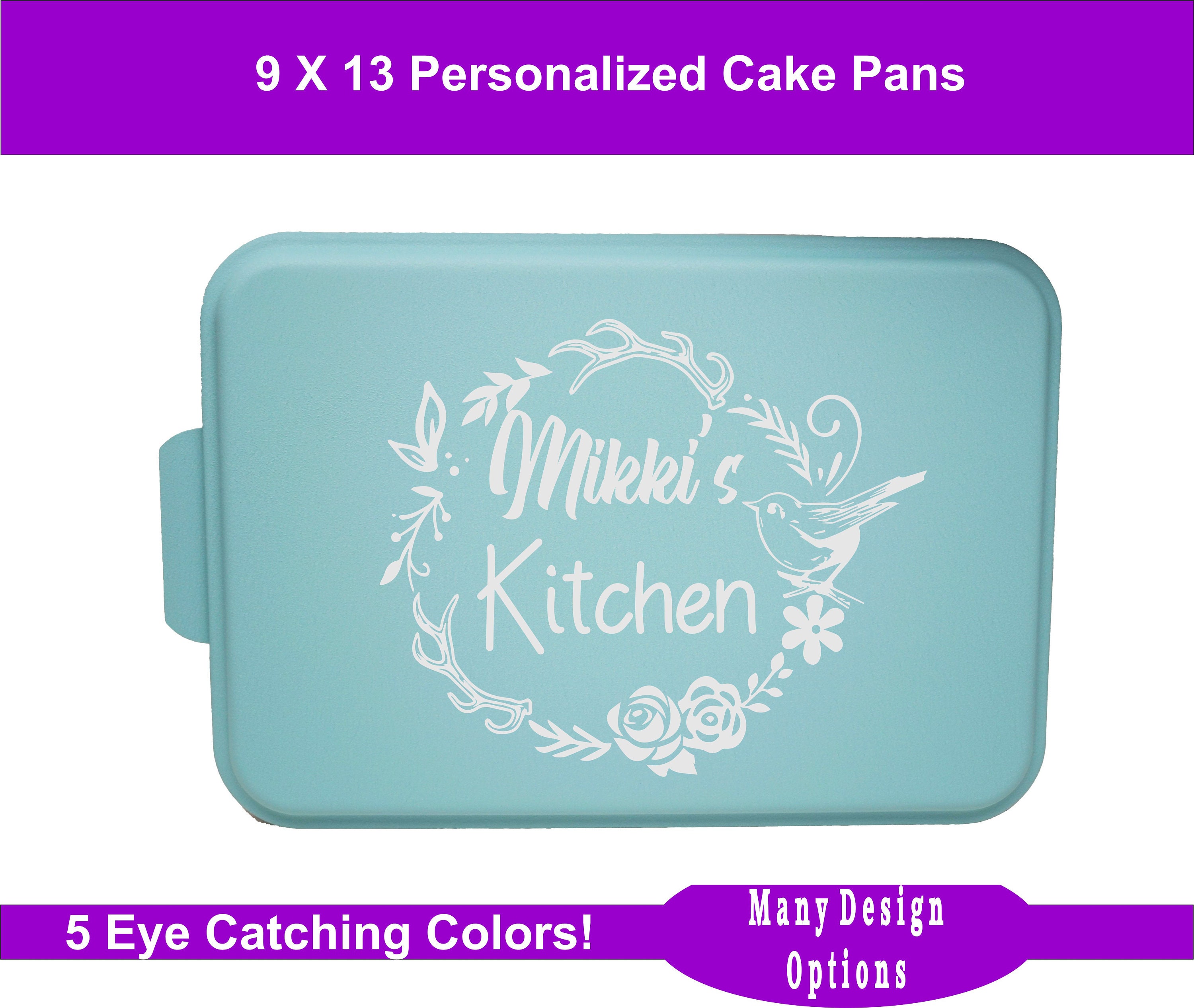 From The Kitchen of Custom Engraved Cake Pan, 9 x 13 with Cover