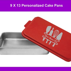 Custom Cake Pan with Lid, Personalized Baking Gifts, Customized Cake Pans, Unique Kitchen Gifts for Men, Housewarming Gift image 4