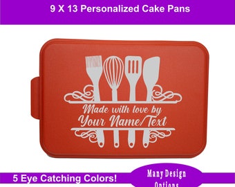 Custom Cake Pan with Lid, Personalized Baking Gifts, Customized Cake Pans, Unique Kitchen Gifts for Men, Housewarming Gift