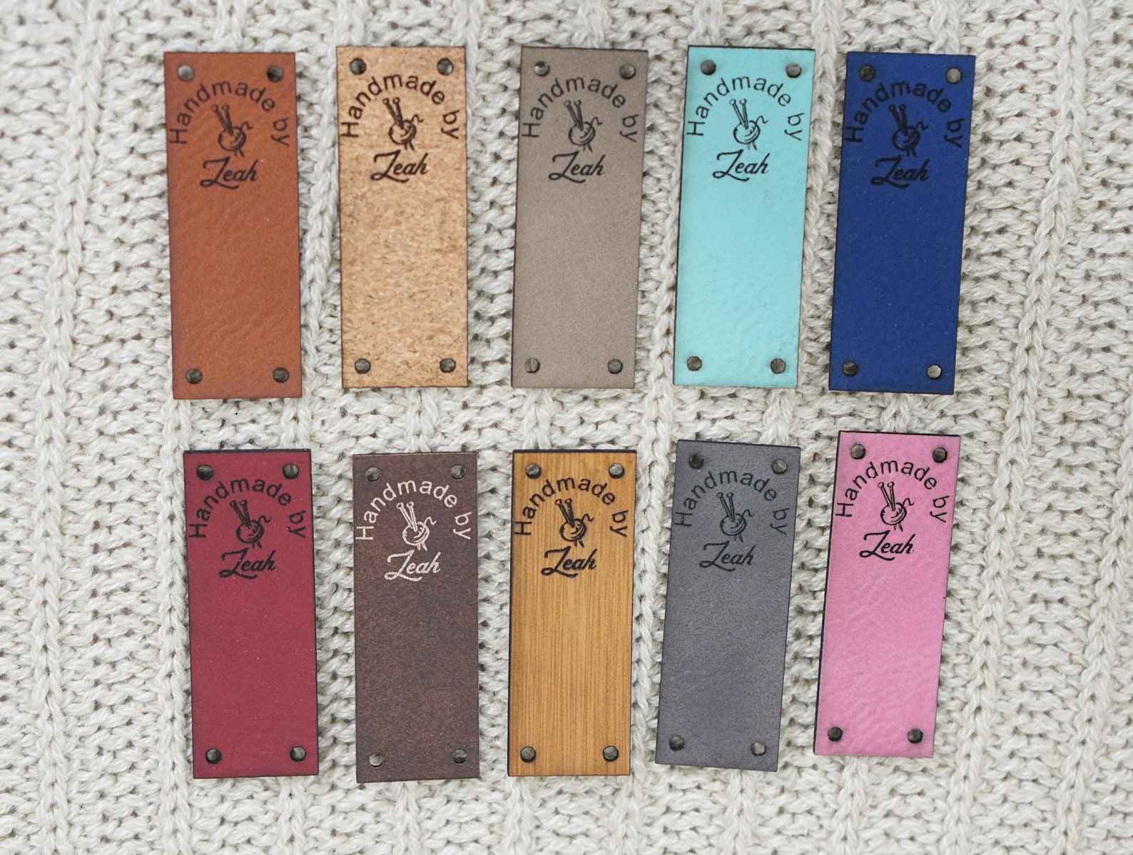 Eco Friendly Vegan Leather Product Labels 1x2.25 Etsy