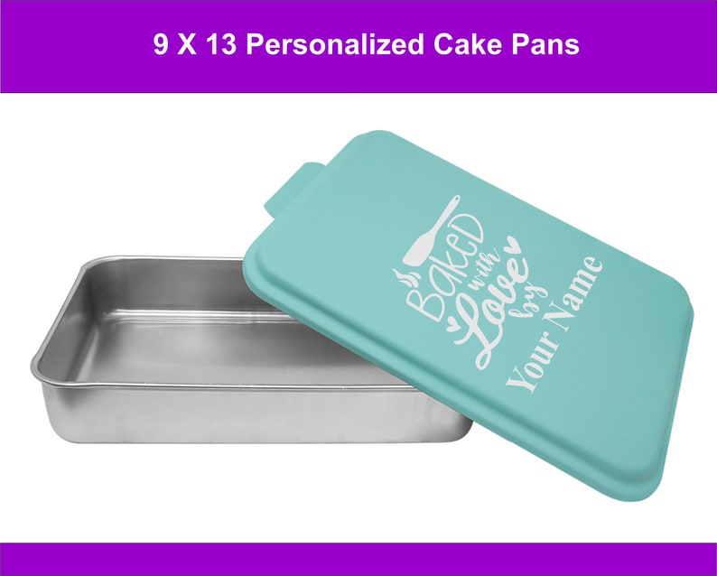 Custom Cake Pan with Lid, Personalized Baking Gifts, Customized Cake Pans, Unique Kitchen Gifts for Men, Housewarming Gift image 5