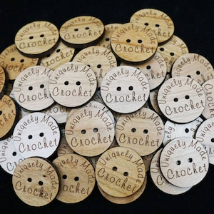 Personalisierte Produktanhänger aus Holz, Personalisierte Produktanhänger für Häkeln, Personalisierte Produktanhänger für Artikel, Benutzerdefinierte Holzproduktanhänger