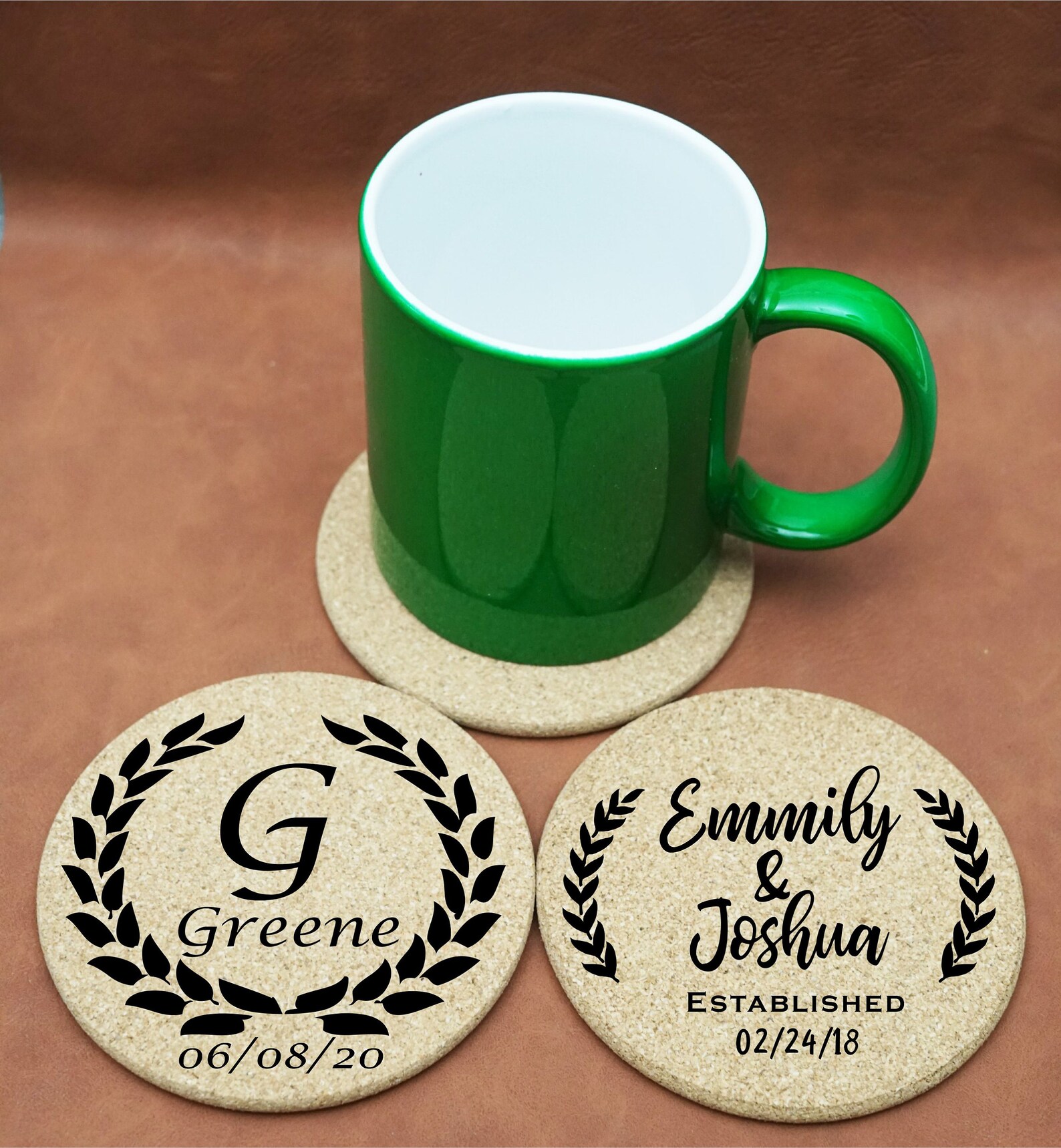 Cork Coasters Wedding Favors for Guests Wedding Coasters Etsy