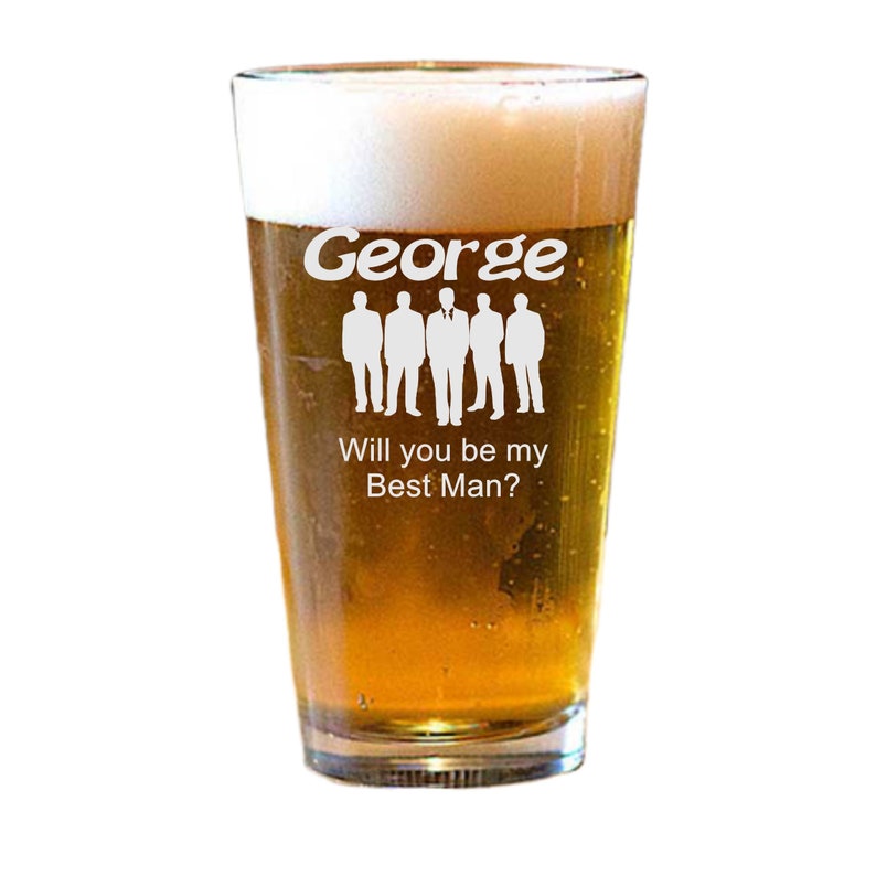 Groomsmen Proposal Beer Glasses Groomsman Gift Officiant Etsy